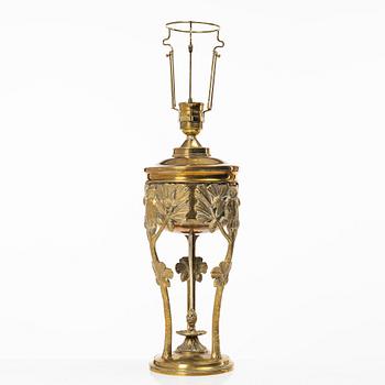 Table lamp, Jugend, Skultuna, around the year 1900.