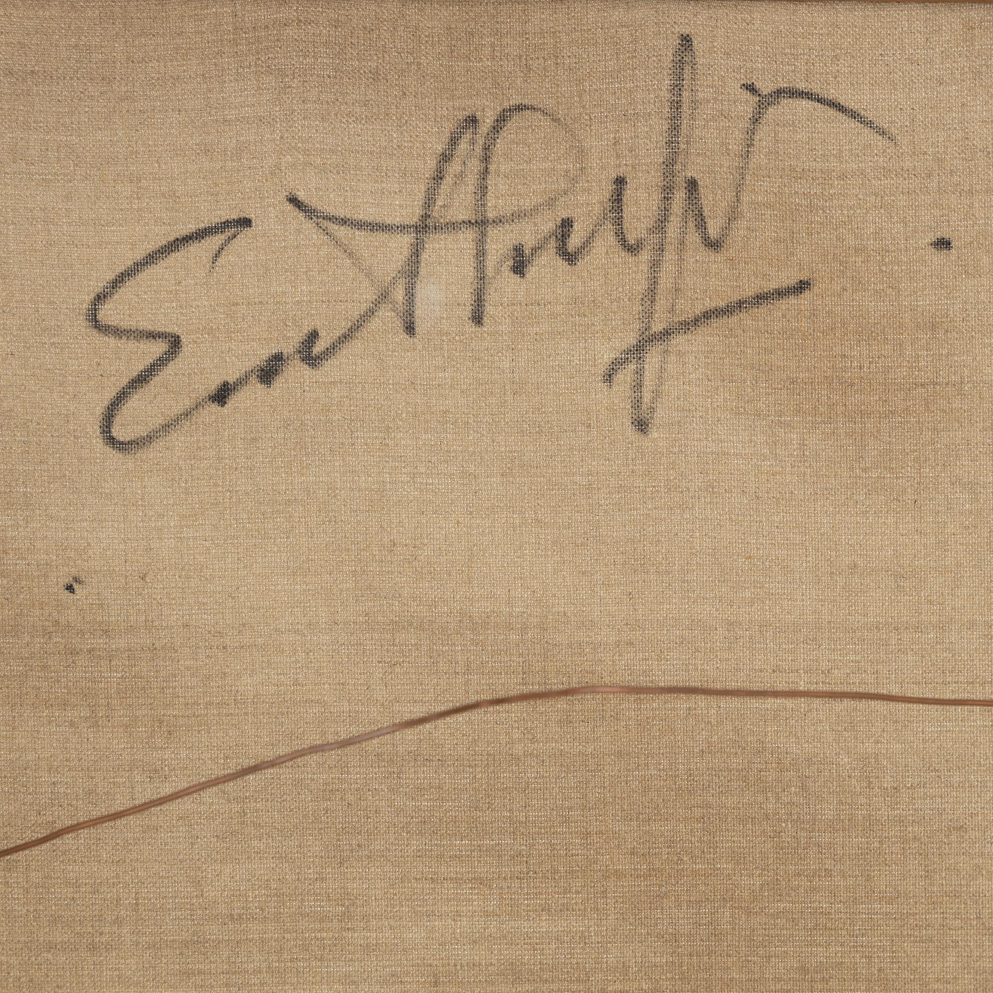 Evert Lundquist, olja på duk, signerad E.L. Även signerad Evert Lundquist a tergo.