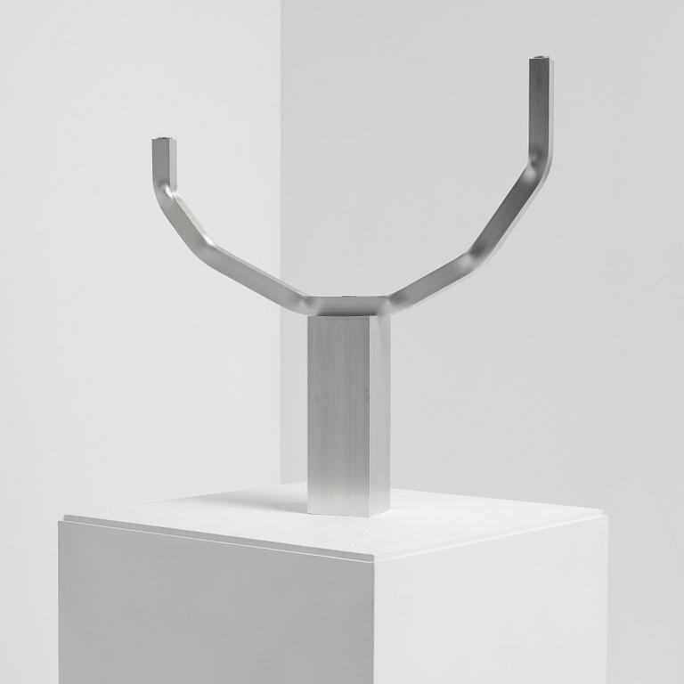 David Taylor, a unique candelabra, "Aluminium Candelabra 2", Studio Mellösaverken, Sweden, 2025.