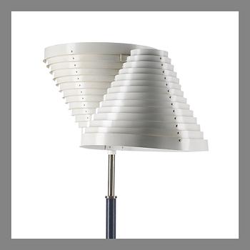 ALVAR AALTO, FLOOR LAMP, A 810. Alvar Aalto, stamped Valaistustyö.