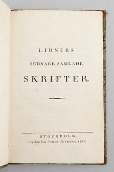 Four volumes of Swedish Literature, 1791-1824.