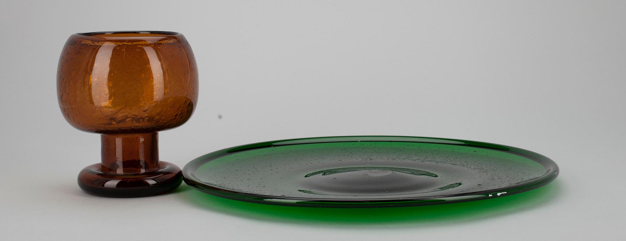 FAT samt POKAL, glas, Kaj Franck, Nuutajärvi Notsjö, 1900-talets senare hälft.