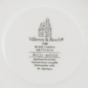 ASTIASTON OSIA, 22 kpl, posliinia, "Arco Weiss", Villeroy & Boch, 1900-luvun loppu.