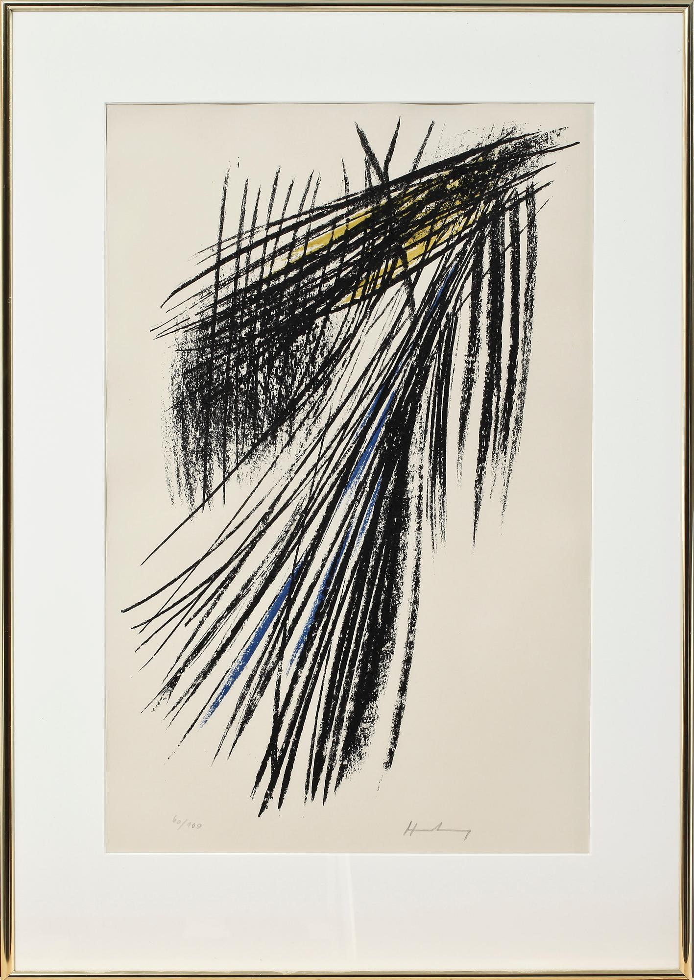 HANS HARTUNG, färglitografi, sign samt nr 60/100.
