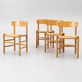 Børge Mogensen, four model J39 chairs, FDB Møbler, Denmark, late 20th Century.
