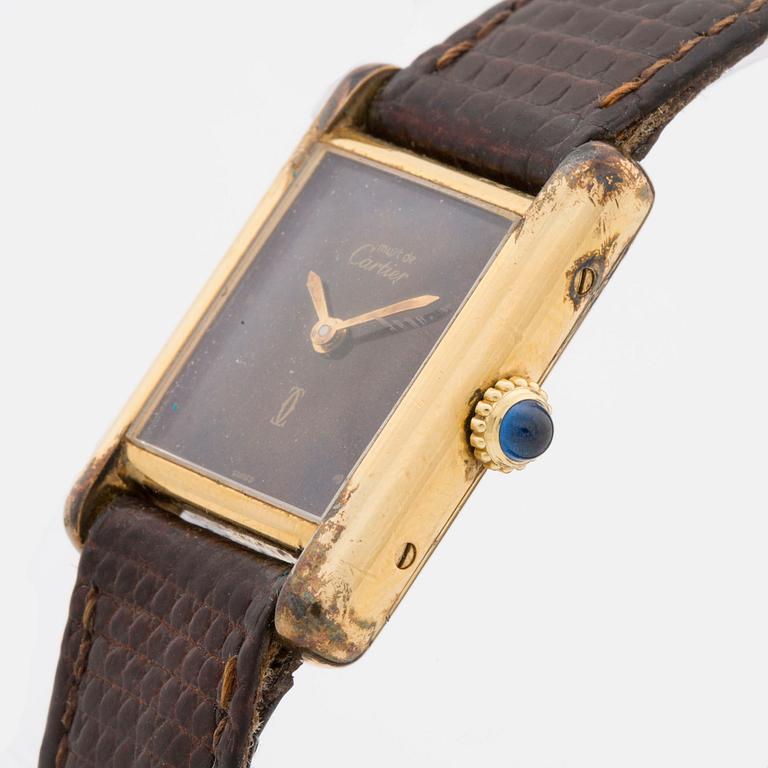 CARTIER,  must de Cartier Tank, armbandsur, 20 mm,