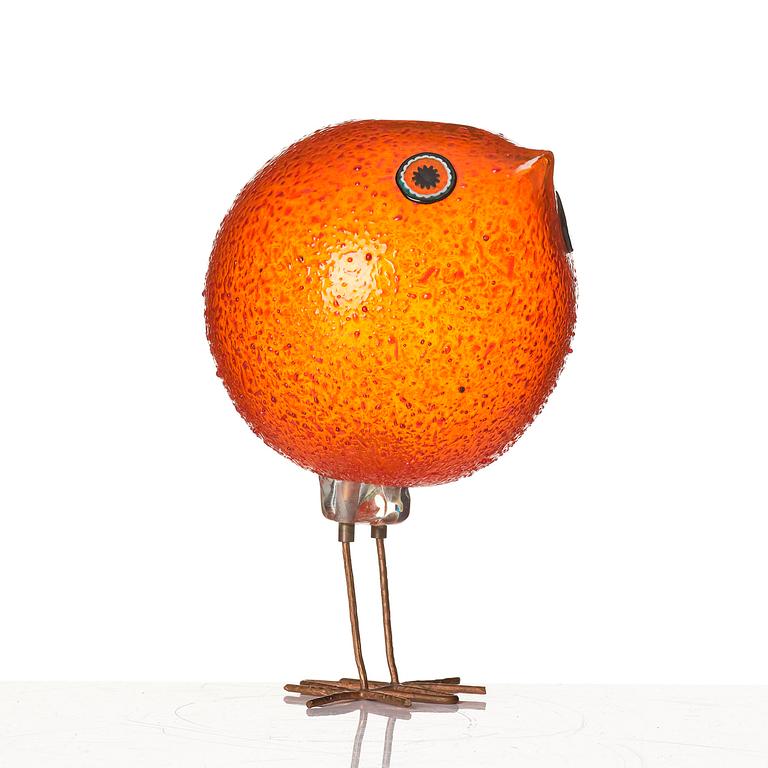Alessandro Pianon, a "Pulcino" glass sculpture of a bird, Vistosi, Italy, 1960s.