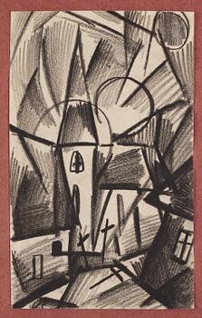 Kurt Schwitters, "Dreieck Kreist Kirche (Dorf und Welt)".
