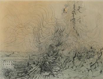 HANS BELLMER, litografi. Sign o numr 79/100.