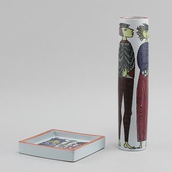 VAS SAMT FAT, fajans, "Karneval", Stig Lindberg, Gustavsberg, 1958-62.