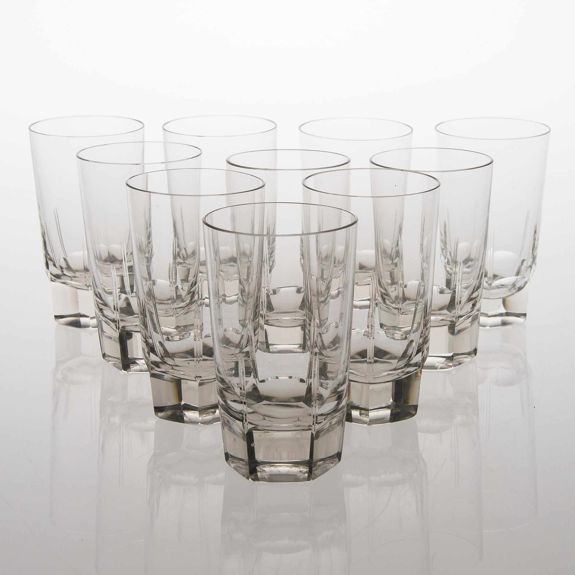 A 38-piece set of glassware from the first half of the 20th Century.