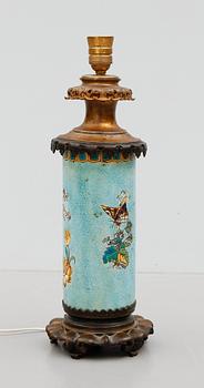 LAMPFOT, porslin, ostindisk, sekelskiftet 1900.