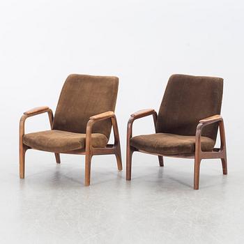 A pair of ARMCHAIRS, mid/first half of the 20th century.