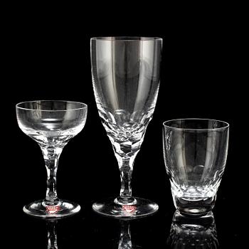 A 28 piece 'Carina' glass service by Ingeborg Lundin, Orrefors, second half of the 20th century,.