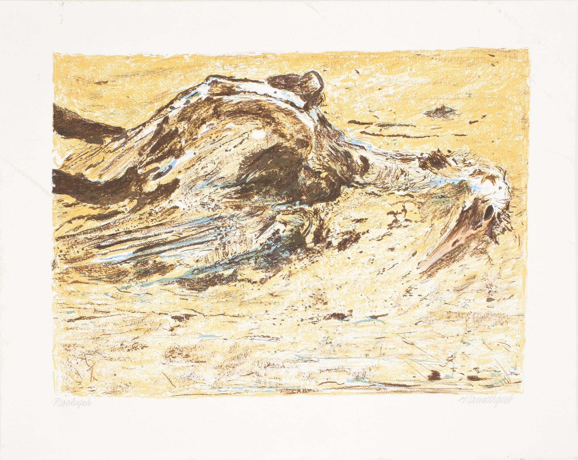 HANS WIGERT, färglitografier 2 st. Signerade och numrerade 77/80 resp Provtryck.