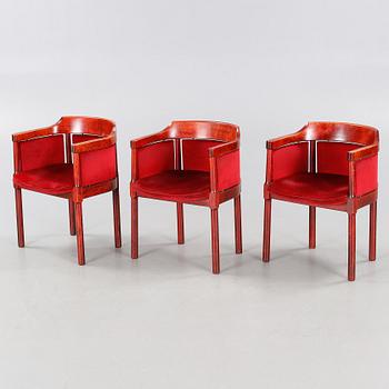 Three armchairs by Gemla from the latter half of the 20th century.