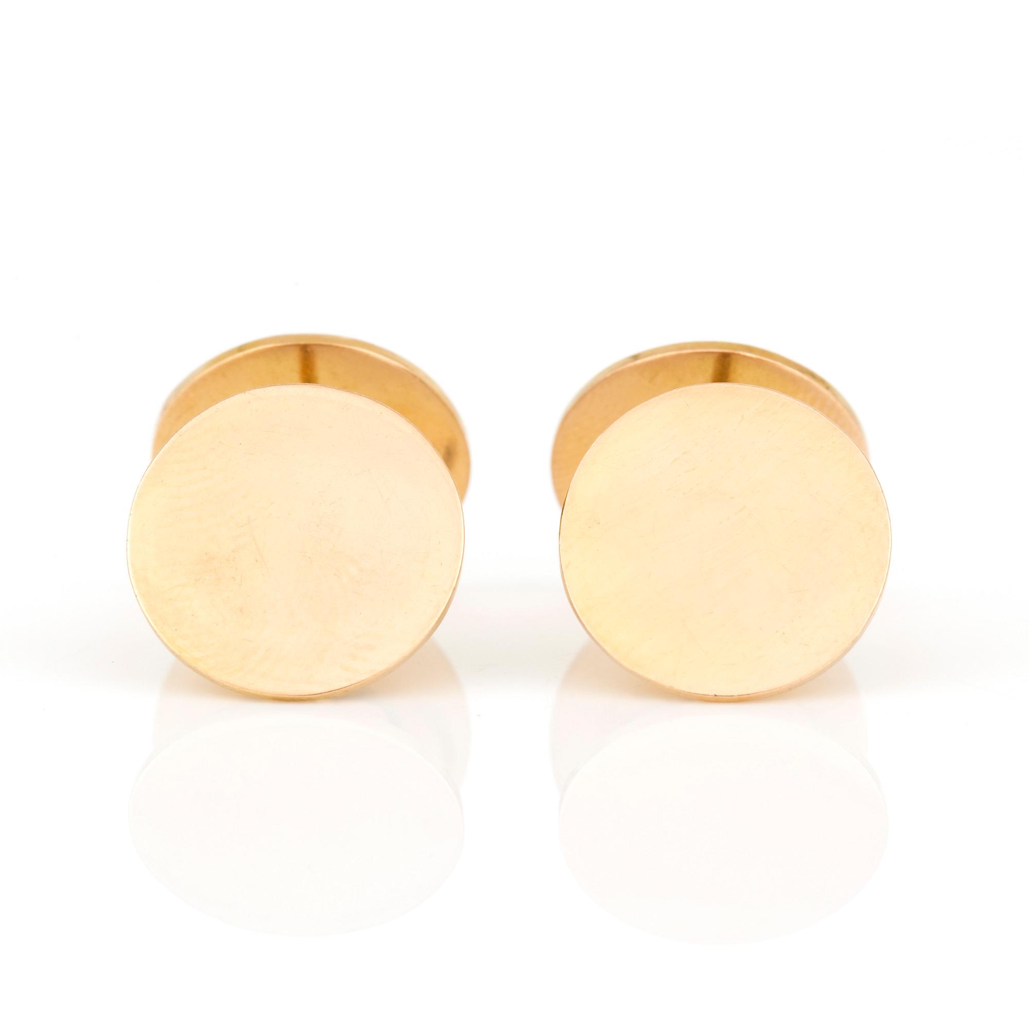 MANSCHETTKNAPPAR, ett par, 18K guld.