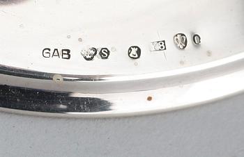 LJUSSTAKAR, 1 par, silver, GAB, Stockholm 1949. Vikt ca 400 g.