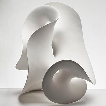 Eva Hild, a white stoneware sculpture, "Loop 649", Sweden 2005.