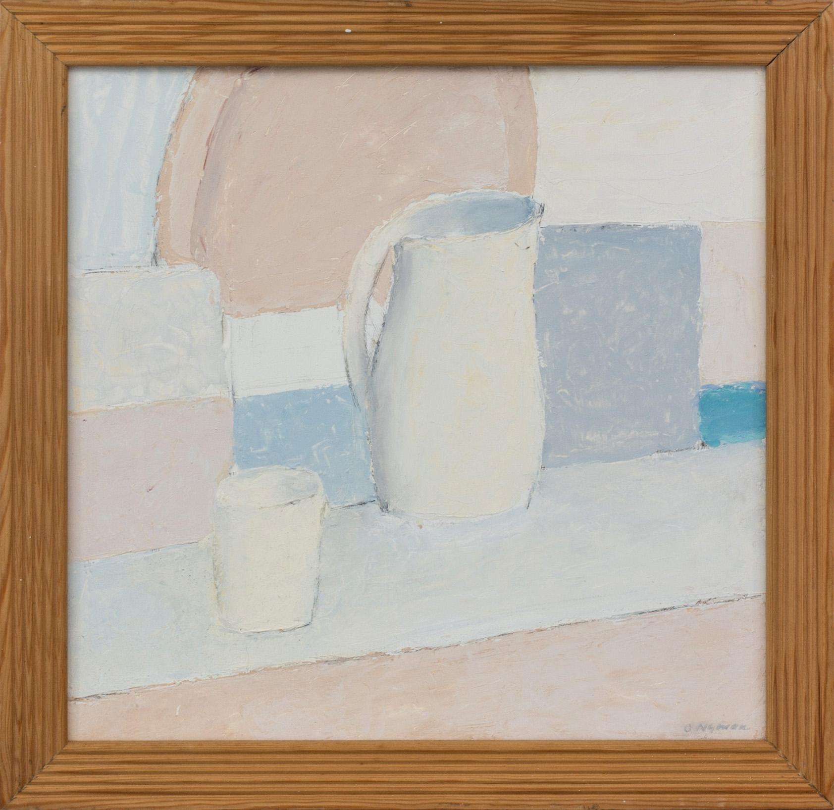 OLLE NYMAN, olja på pannå. Signerad.