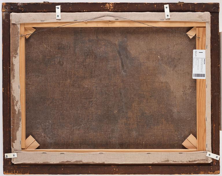 Målning, okänd konstnär, vy över Kanton. Qingdynastin, omkring år 1800.