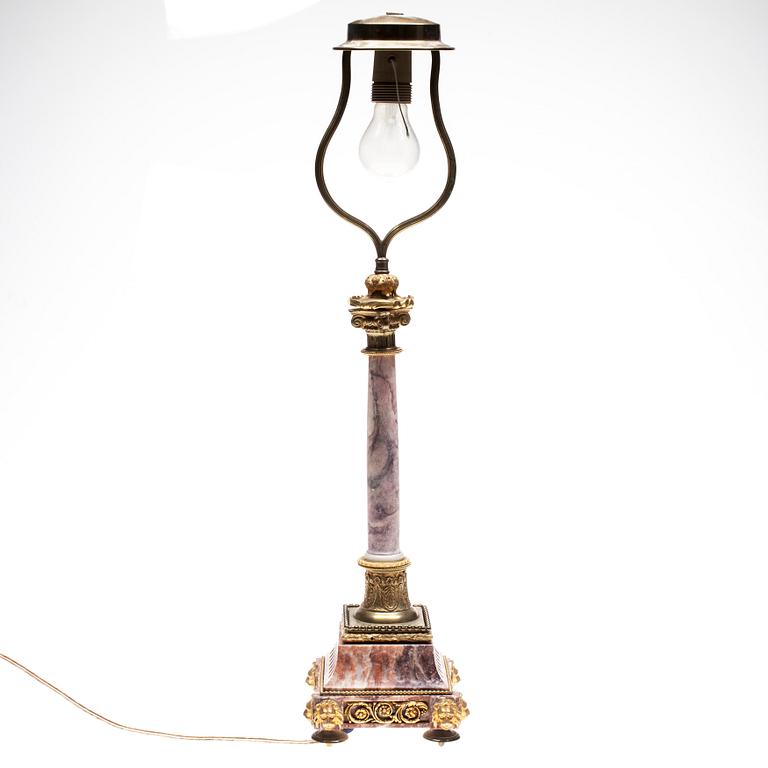 BORDSLAMPA, empirestil, 1800-talets slut.