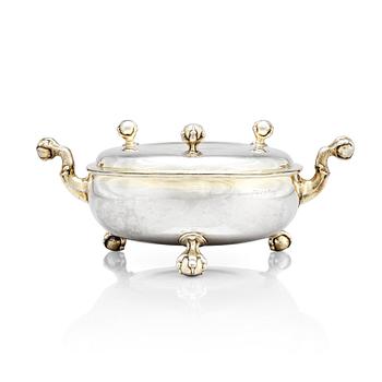 146. A Swedish late 17th century parcel-gilt silver bowl, Nicolaus Breuman, Stockholm (1666-1676 (77)).