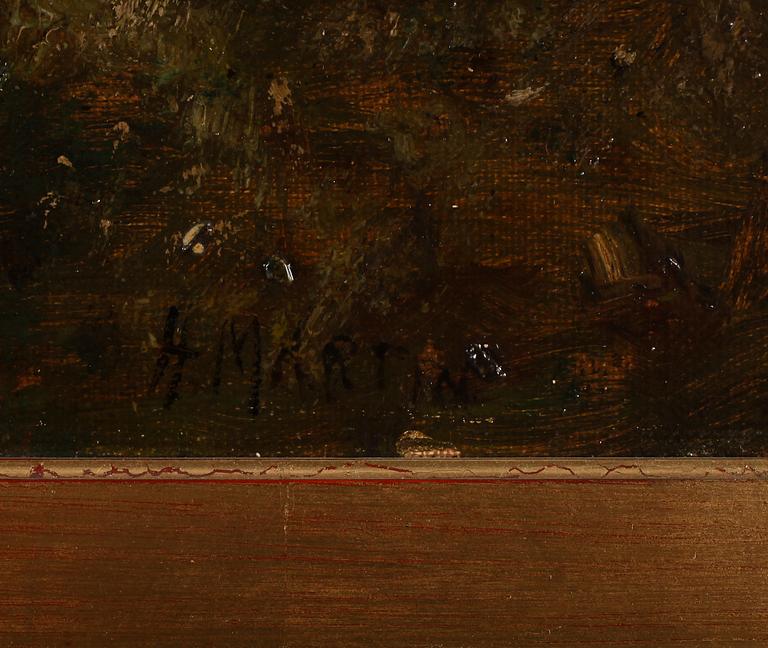 OIDENTIFIERAD KONSTNÄR, olja på duk, signerad H Martin, England, 1800-tal.