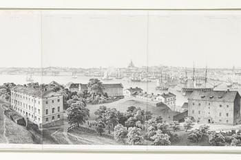 Carl-Johan Billmark, "Panorama de Stockholm pris de la Coupole de l'Eglise de Skeppsholmen".