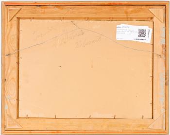 OSCAR LYCKE.  Olja på duk uppfäst på papp-pannå. Signerad Osc Lycke.