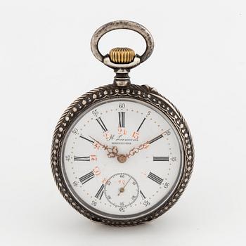 JH LEEMANS, Bruxelles, pocket watch, 49,5 mm,