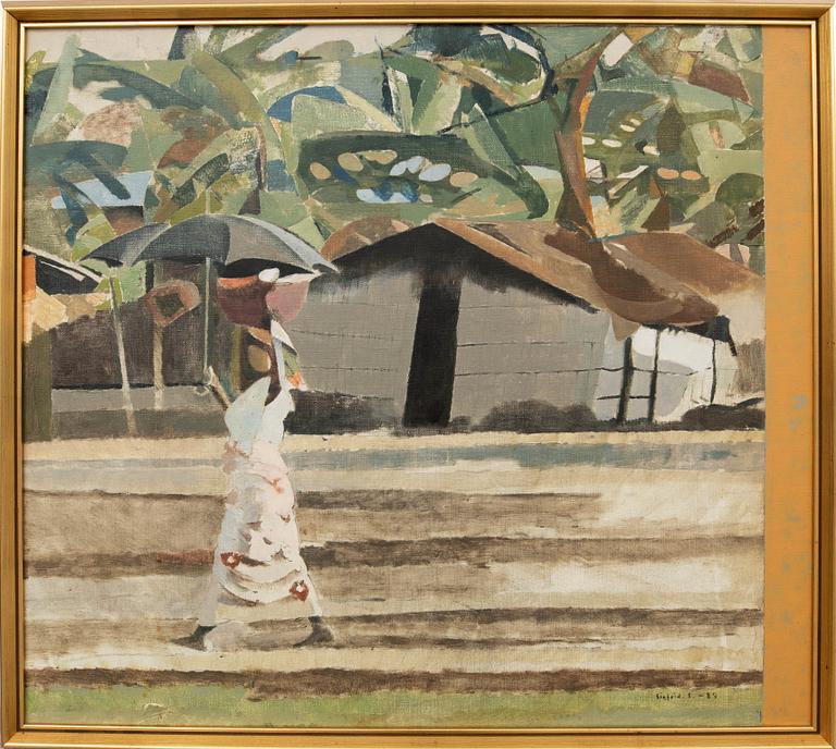 Sigfrid Södergren, Woman with umbrella.