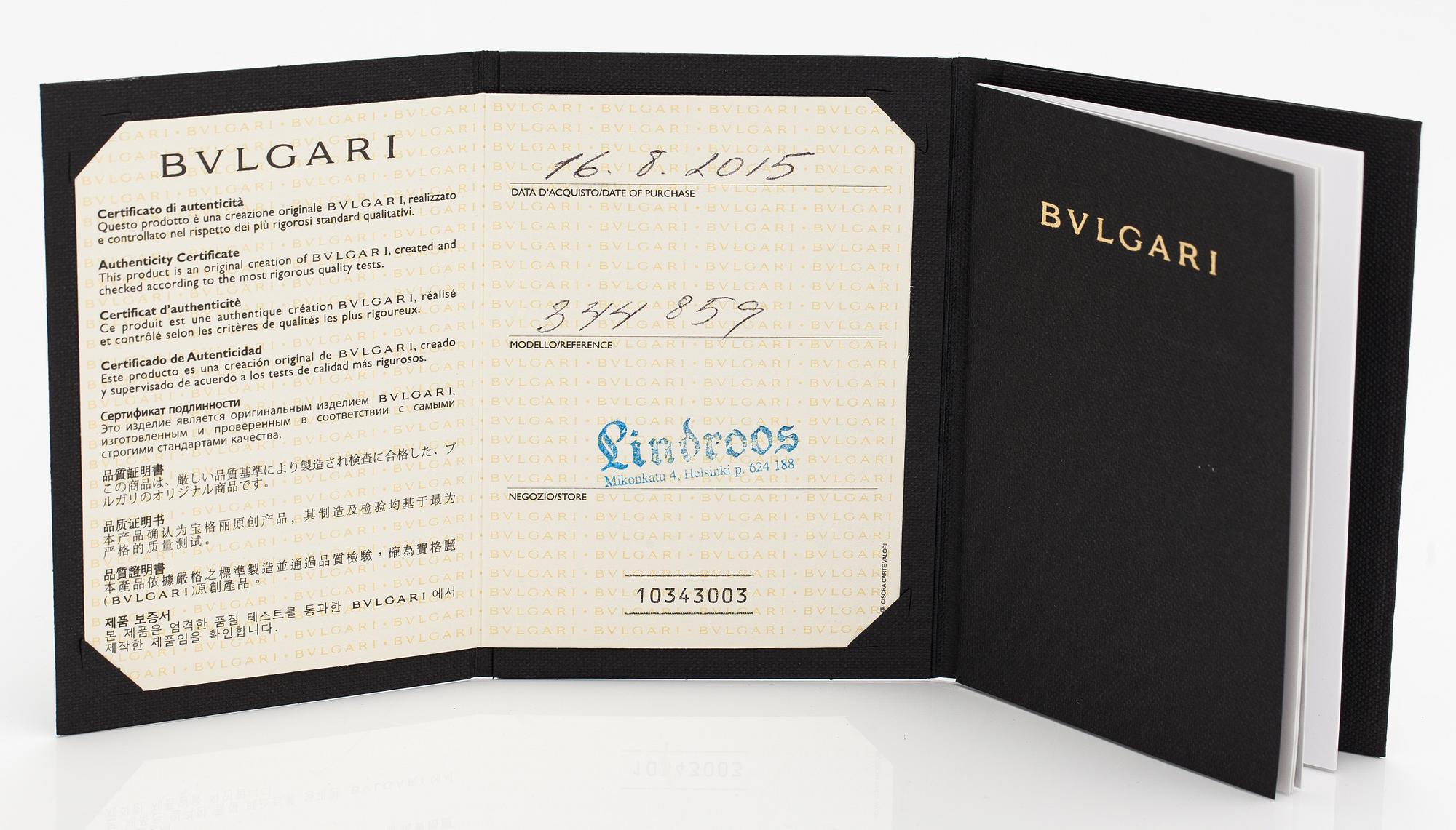 Bulgari, An 18K gold ring "Parentesi" with a green quartz and ca. 0.70 ct of brilliant cut diamonds in total.