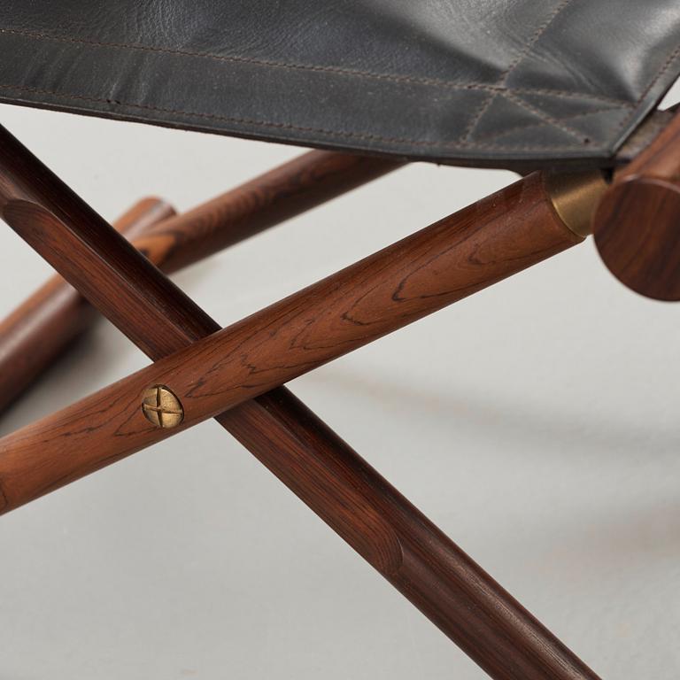 Sune Lindström, A set of three palisander folding chairs, Nordiska Kompaniet, Sweden 1960's.