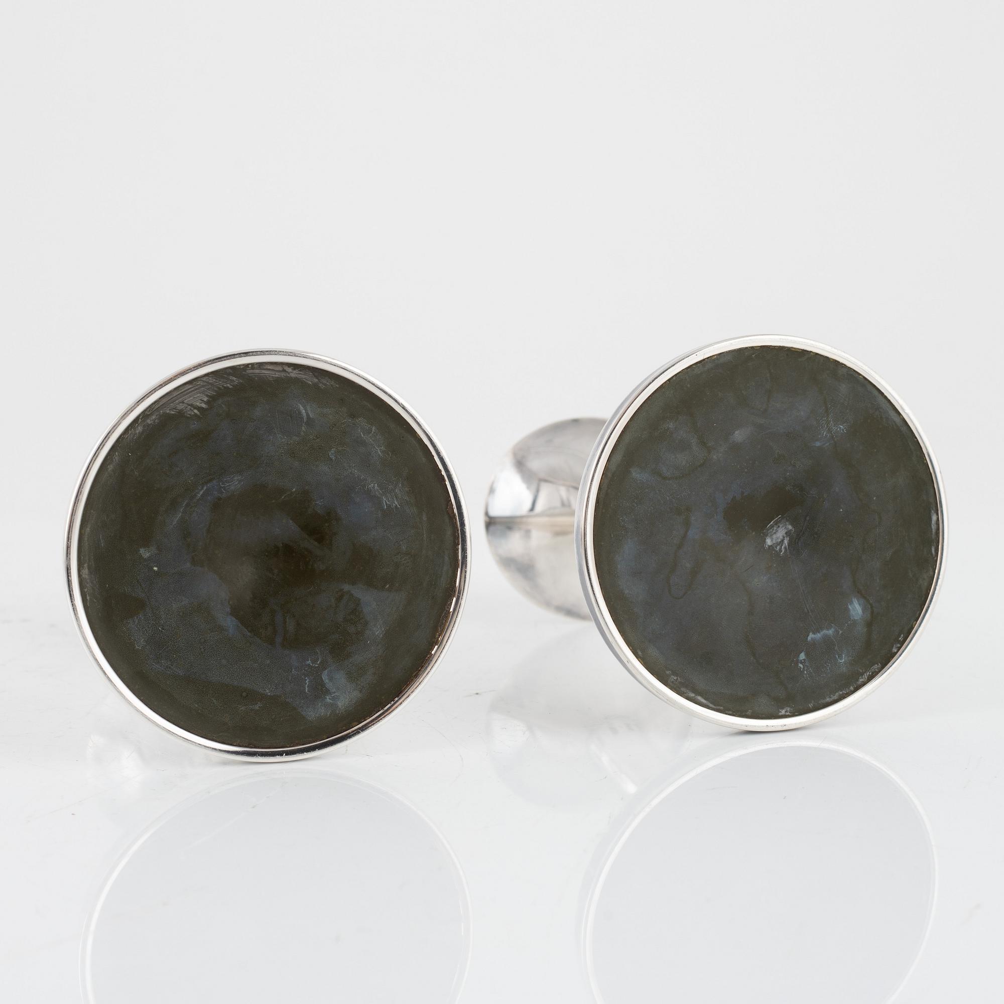 Pair of silver candlesticks, Tesi, Gothenburg 1964.