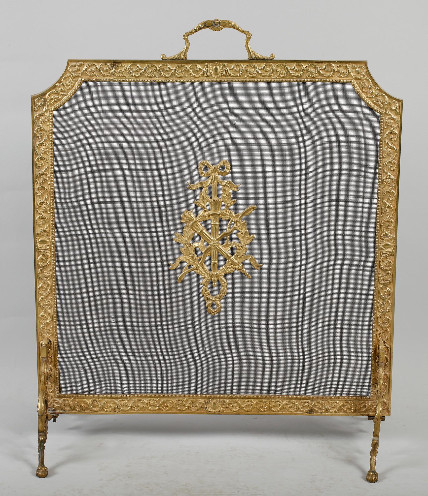 BRASSKÄRM, gustaviansk stil, 1900-tal.