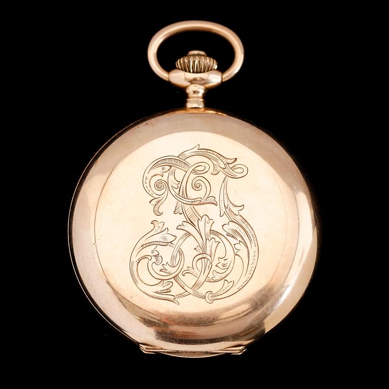 FICKUR, 14K guld, Alex Hüning Genève, savonett. Total vikt ca 90 g.