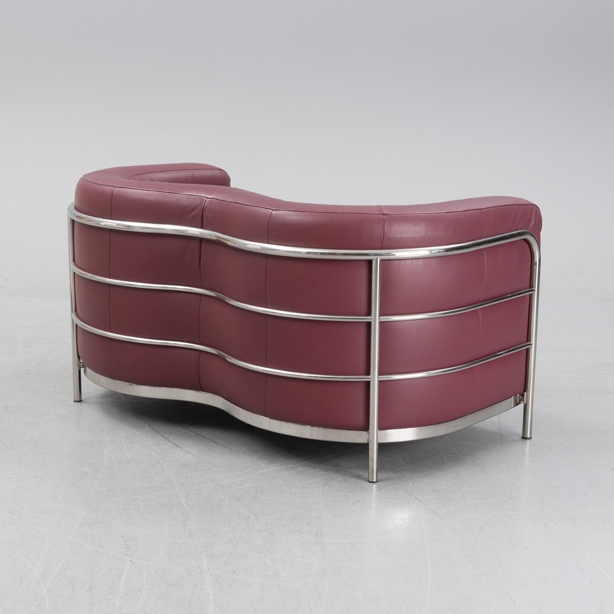 Jonathan de Pas, Donato D. Urbino & Paolo Lomazotti, a two-seat 'Onda' sofa, Zanotti, Italy, model launched 1985.