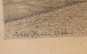 JAMES PAULI, 2 st, blyertsteckningar, signerade och daterade 1926.