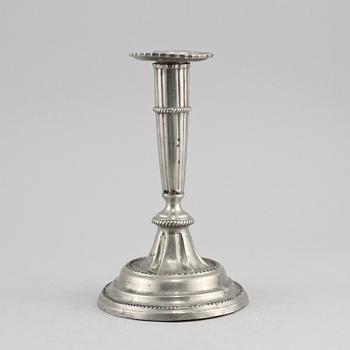 LJUSSTAKE, tenn, gustaviansk, troligen Johan Anjou, Gävle,runt sekelskiftet 1700/1800.