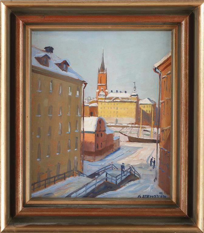 GUNNAR ZETTERSTRÖM, olja på pannå, signerad.