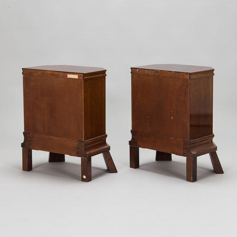 Birger Hahl, a pair of 1920s night stands.