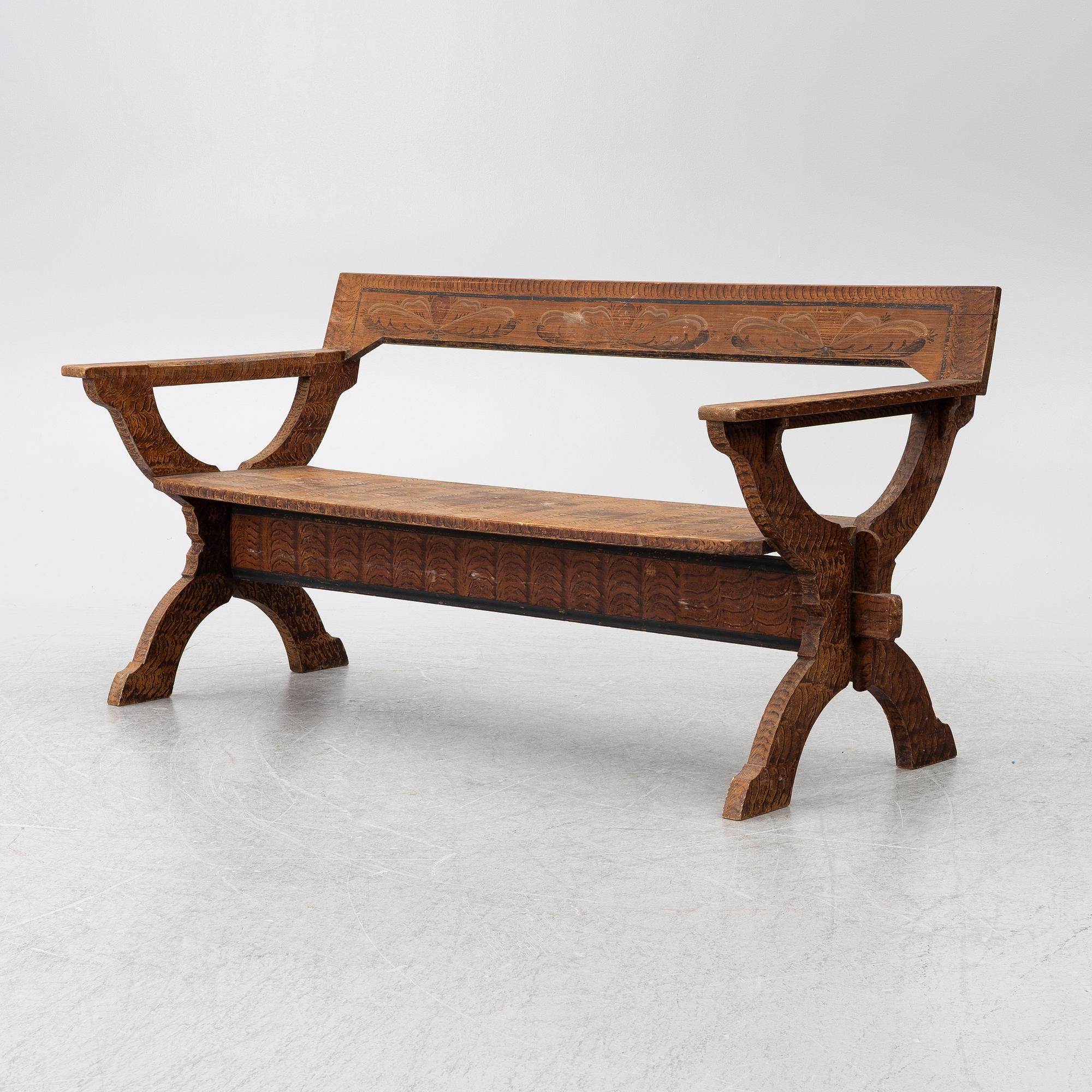 A Swedish provincial bench, around 1900.
