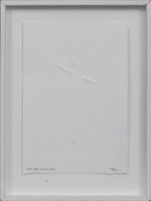 DAN WOLGERS, relieftryck, signerad, numrerad 58/100 och daterad 2003.