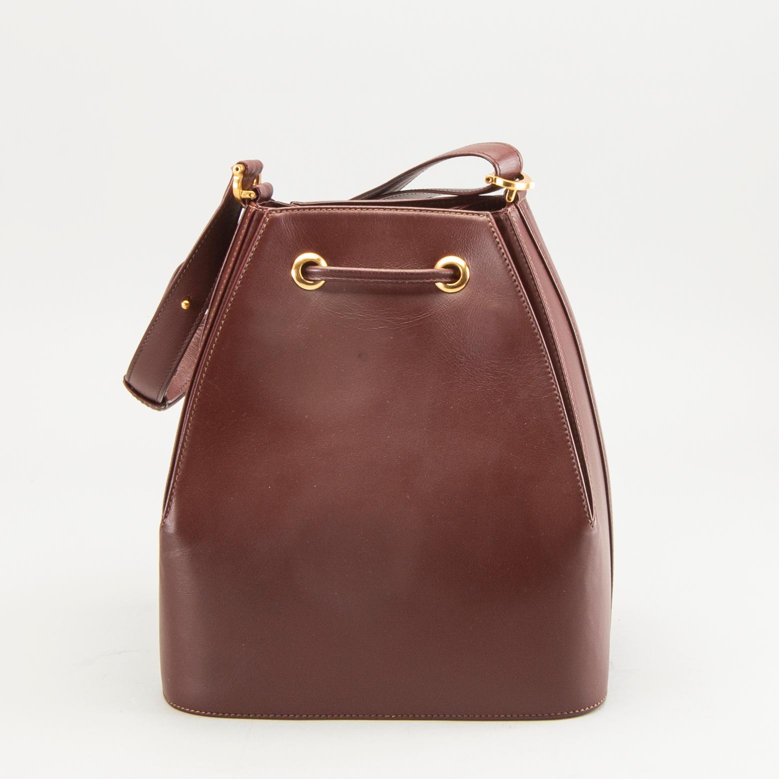 Cartier, Must de Cartier Line Burgundy, väska, 1980-tal.