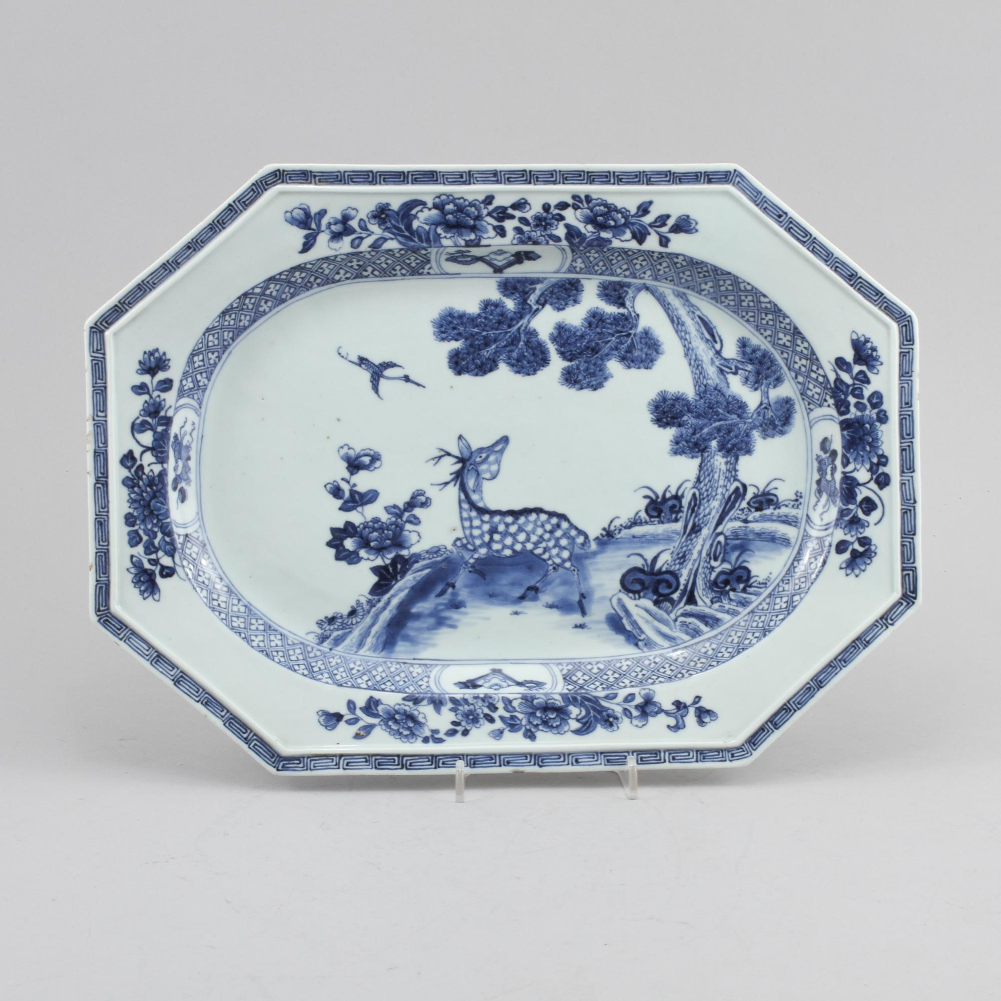 STEKFAT, porslin, Kina, 1700-tal.