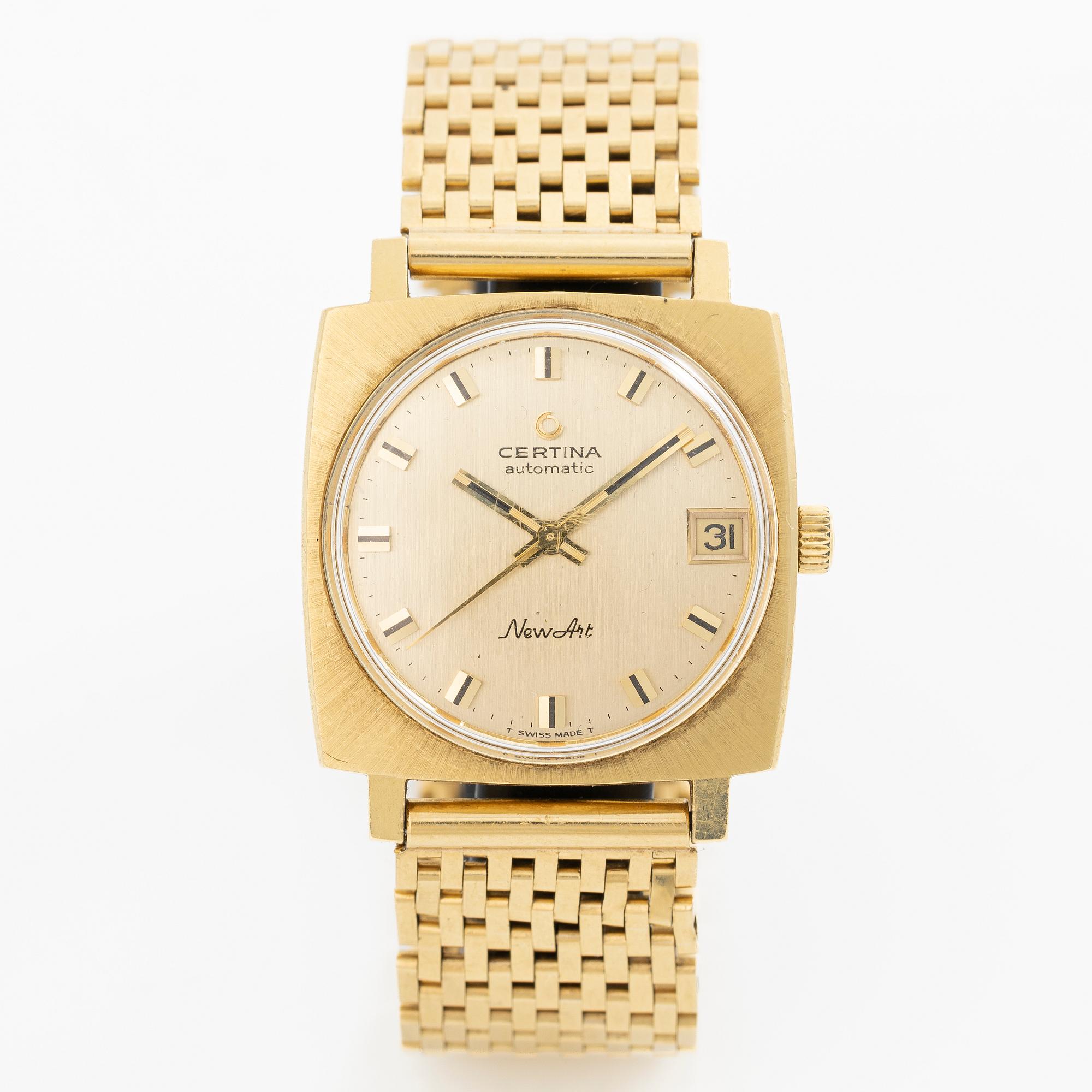Certina, New Art, 18K guld, armbandsur, 31,5 mm.