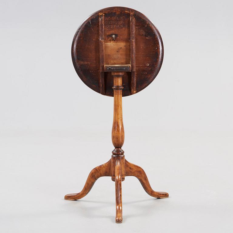 A Swedish tilt-top table by J Sjölin, master 1767.