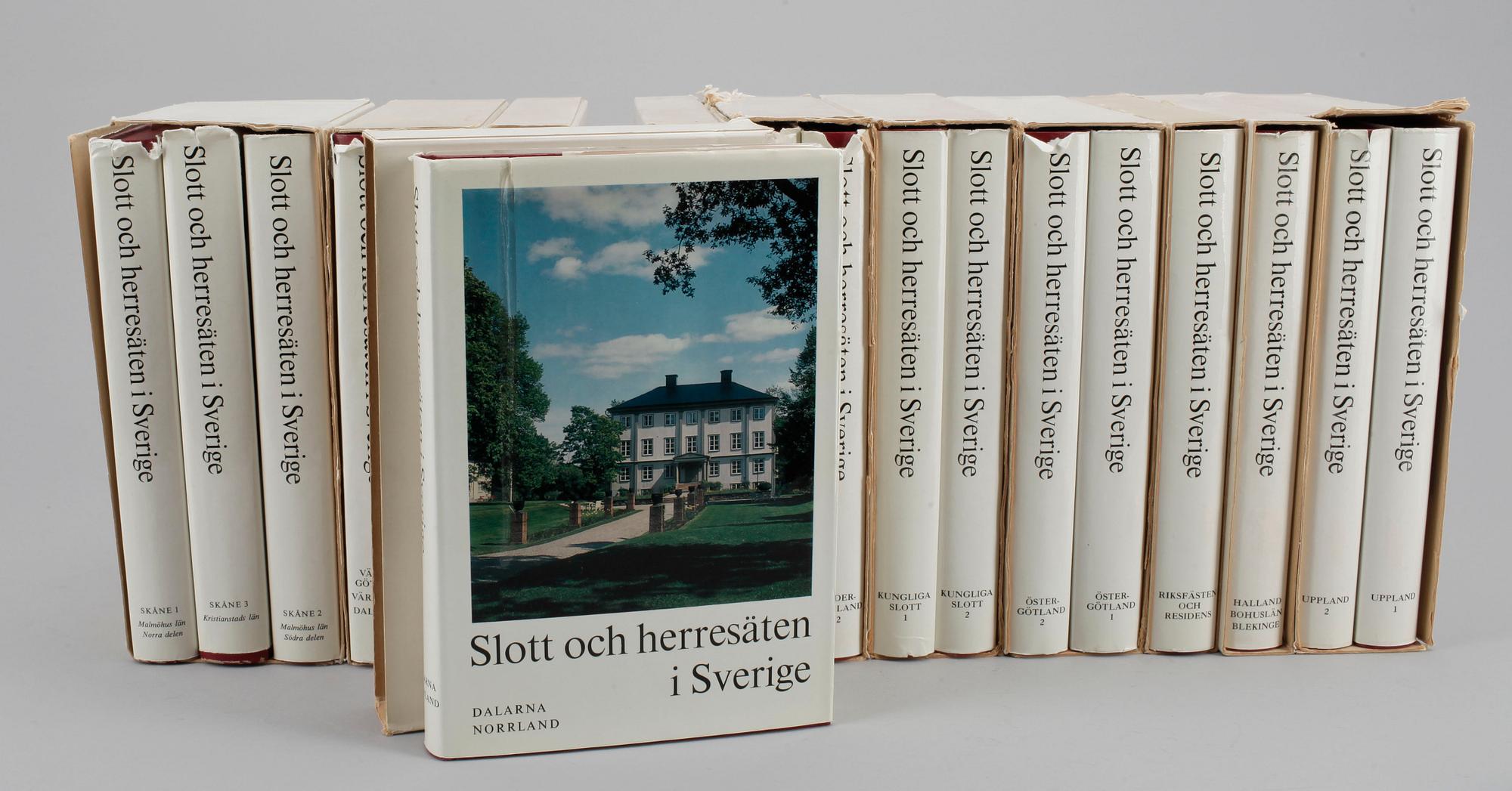 BÖCKER, Svenska slott och herresäten, 18 volymer, Allhems Förlag, Malmö 1966-71.