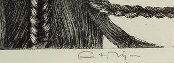 Ernst Billgren, etching, signed 9/225.